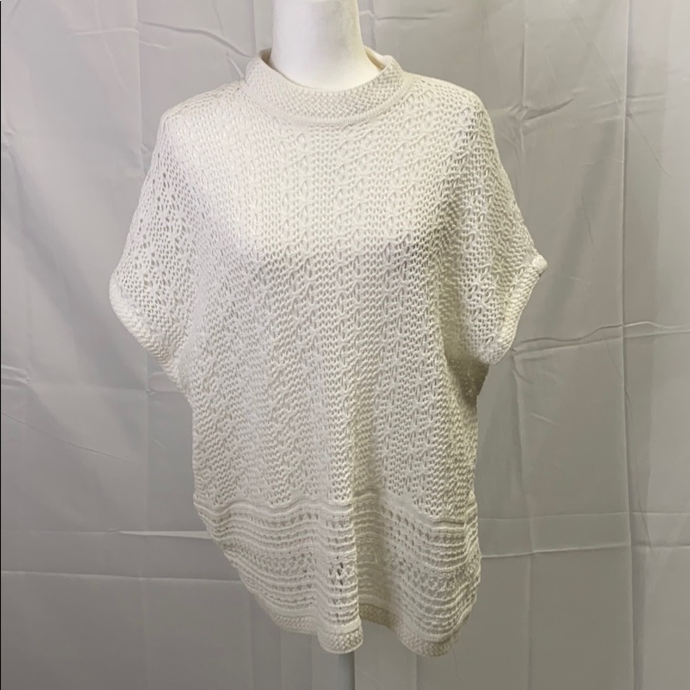 Topshop Crochet Oversize Sleeveless Top White XS